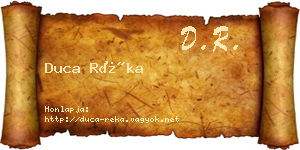 Duca Réka névjegykártya